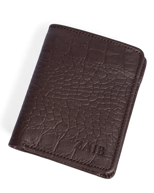 Crocodile Print Leather Wallet Handmade